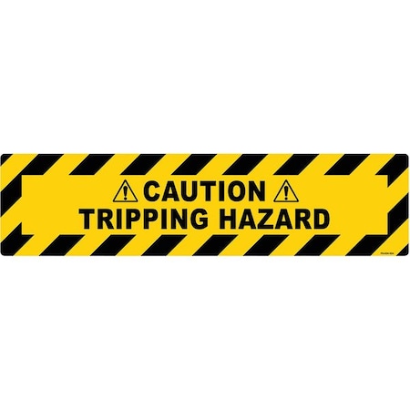 Floor Sign, 6 in H, 24 in W, Vinyl, Horizontal Rectangle, English, FS-624-624 MPN:FS-624-624