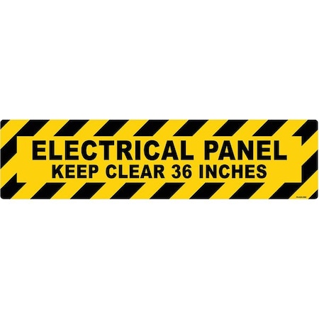 Floor Sign, 6 in H, 24 in W, Vinyl, Horizontal Rectangle, English, FS-624-902 MPN:FS-624-902