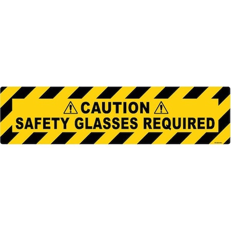 Anti-Slip Floor Sign, 6 in H, 24 in W, Vinyl, Horizontal Rectangle, English, FS-624-903 MPN:FS-624-903