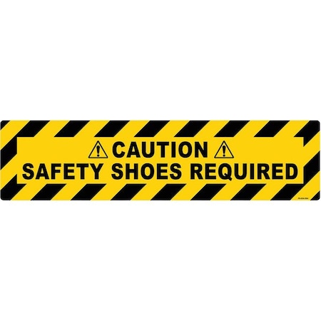 Anti-Slip Floor Sign, 6 in H, 24 in W, Vinyl, Horizontal Rectangle, English, FS-624-904 MPN:FS-624-904