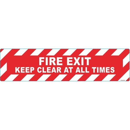 Floor Sign, 6 in H, 24 in W, Vinyl, Horizontal Rectangle, English, FS-624-906 MPN:FS-624-906