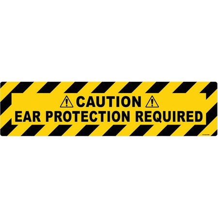 Anti-Slip Floor Sign, 6 in H, 24 in W, Vinyl, Horizontal Rectangle, English, FS-624-908 MPN:FS-624-908