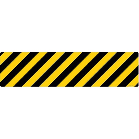 Anti-Slip Floor Sign, 6 in H, 24 in W, Vinyl, Horizontal Rectangle, English, FS-624-909 MPN:FS-624-909