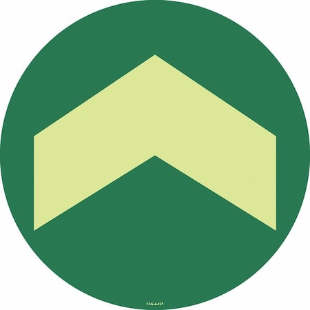 Floor Sign, 8 in H, 8 in W, Vinyl, Circle, English, FS-8-625, PK2 MPN:FS-8-625