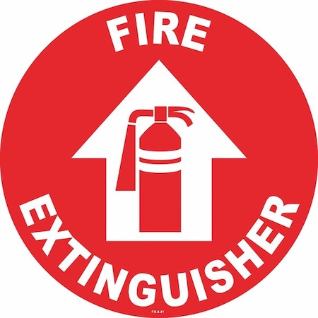 Floor Sign, 8 in H, 8 in W, Vinyl, Circle, English, FS-8-810, PK2 MPN:FS-8-810