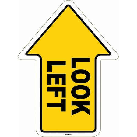 Anti-Slip Floor Sign, 17 in H, 17 in W, Vinyl, Arrow, English, FS-ARW-210 MPN:FS-ARW-210