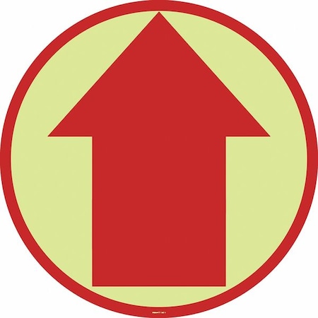 Floor Sign, 17 in H, 17 in W, Vinyl, Circle, English, FSG-17-601 MPN:FSG-17-601