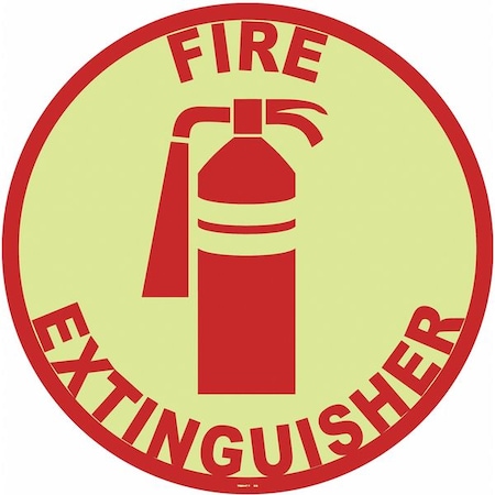 Floor Sign, 17 in H, 17 in W, Vinyl, Circle, English, FSG-17-705 MPN:FSG-17-705