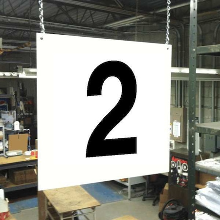 Hanging Aisle Sign, 12 in Height, 12 in Width, PVC Board MPN:HPS-FS1212-2