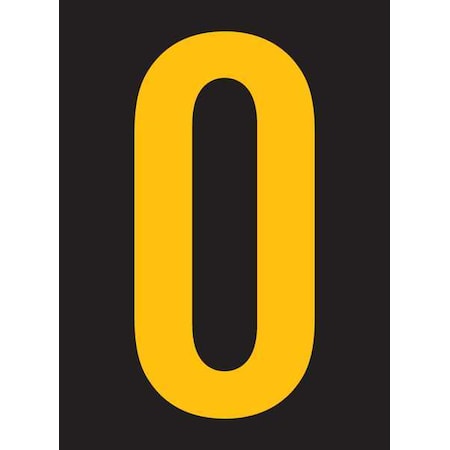 Number Label, Vinyl, 2-7/8 in H, 1-3/4 in W, 25PK MPN:RUM200-0-YB