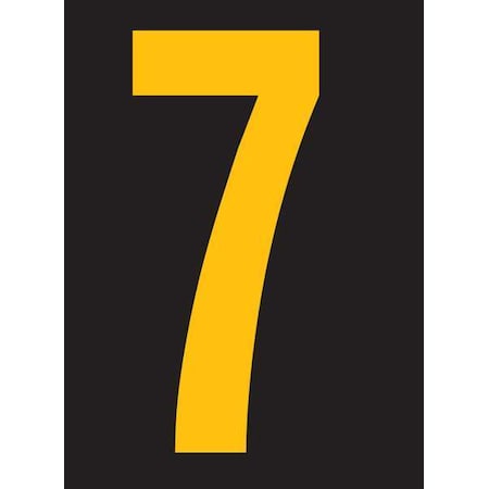 Number Label, Vinyl, 2-7/8 in H, 1-3/4 in W, PK25 MPN:RUM200-7-YB