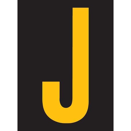 LetterLabel, Vinyl, 2-7/8inH, 1-3/4inW, PK25 MPN:RUM200-J-YB