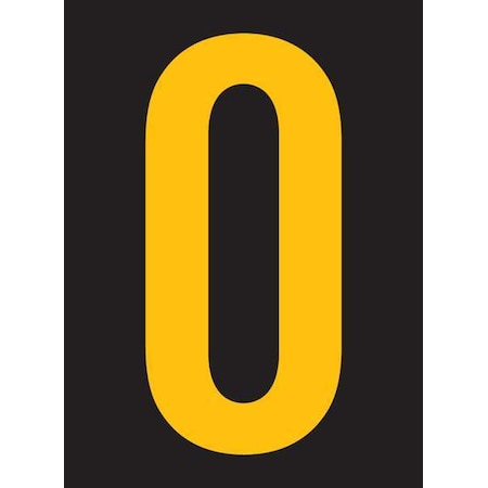 LetterLabel, Vinyl, 2-7/8inH, 1-3/4inW, PK25 MPN:RUM200-O-YB