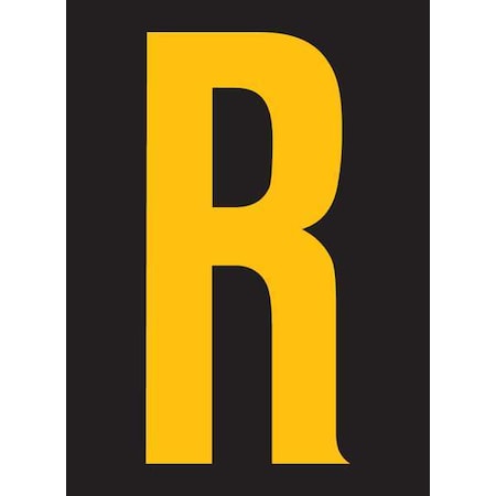 LetterLabel, Vinyl, 2-7/8inH, 1-3/4inW, PK25 MPN:RUM200-R-YB