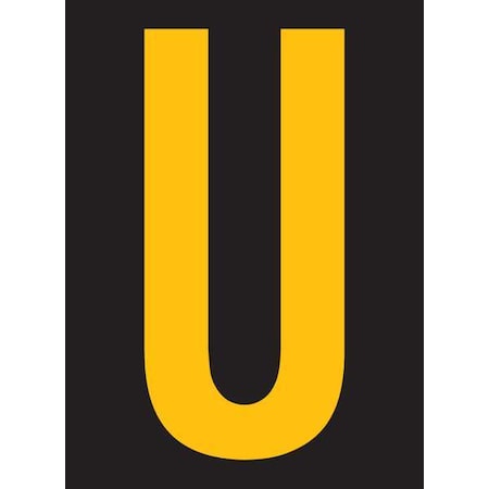 LetterLabel, Vinyl, 2-7/8inH, 1-3/4inW, PK25 MPN:RUM200-U-YB