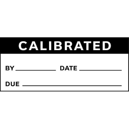 Calibration Label, ENG, Black/White, PK350, TC-10602 MPN:TC-10602