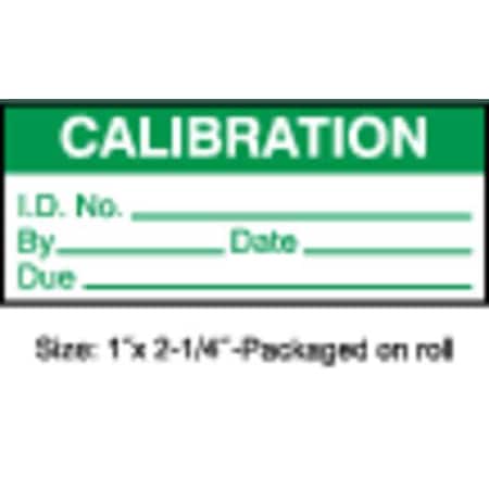 Calibration Label, ENG, Green/White, PK250, TC-21002-R250 MPN:TC-21002-R250