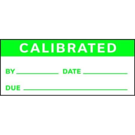 Calibration Label, ENG, Green/White, PK350, TC-21003 MPN:TC-21003