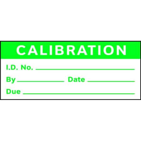 Calibration Label, ENG, Green/White, PK350, TC1-21002 MPN:TC1-21002
