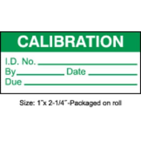 Calibration Label, ENG, Green/White, PK250, TC3-21002-R250 MPN:TC3-21002-R250