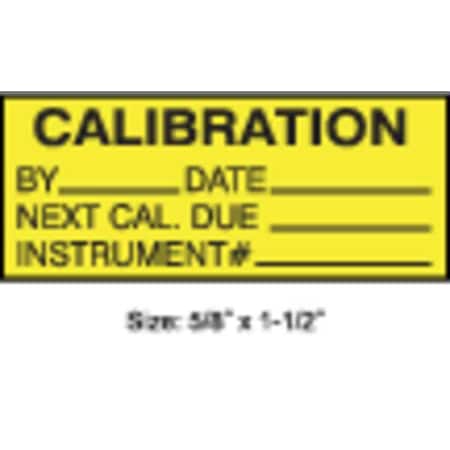 Calibration Label, ENG, Black/Yellow, PK350, TCF-22135 MPN:TCF-22135