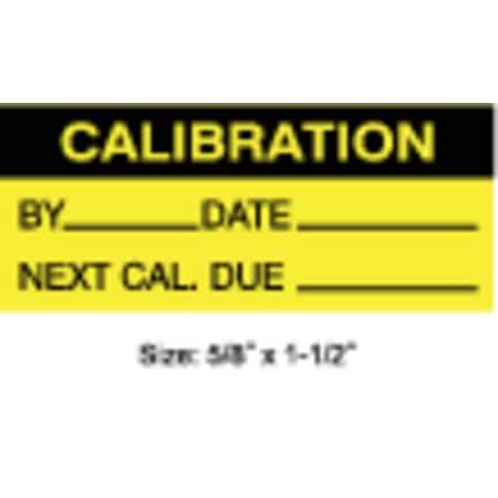 Calibration Label, ENG, Black/Yellow, PK350, TCF-22136 MPN:TCF-22136