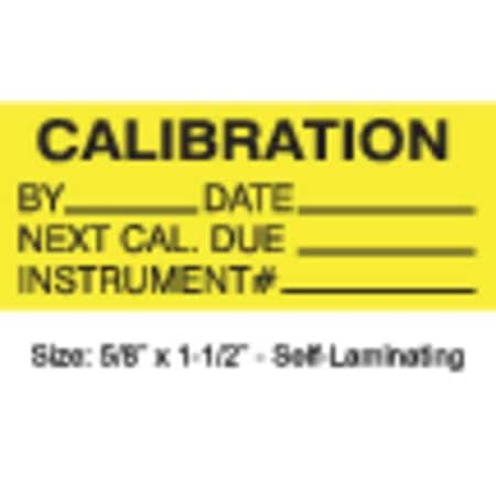 Calibration Label, ENG, Black/Yellow, PK350, TCFSL2-22135 MPN:TCFSL2-22135