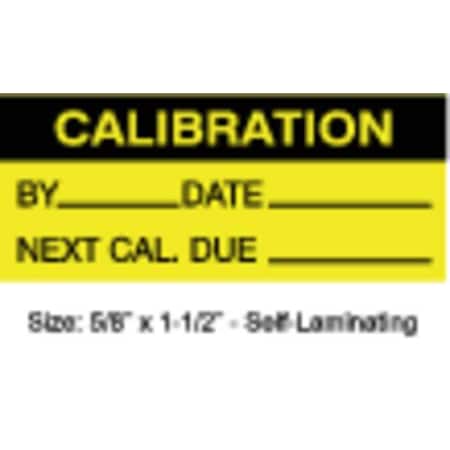 Calibration Label, ENG, Black/Yellow, PK350, TCFSL2-22136 MPN:TCFSL2-22136
