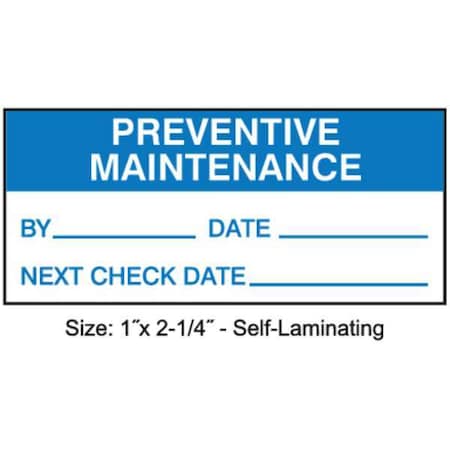 Inspection Label, ENG, Maintenance, PK225, Language: English MPN:TCSL3-39528