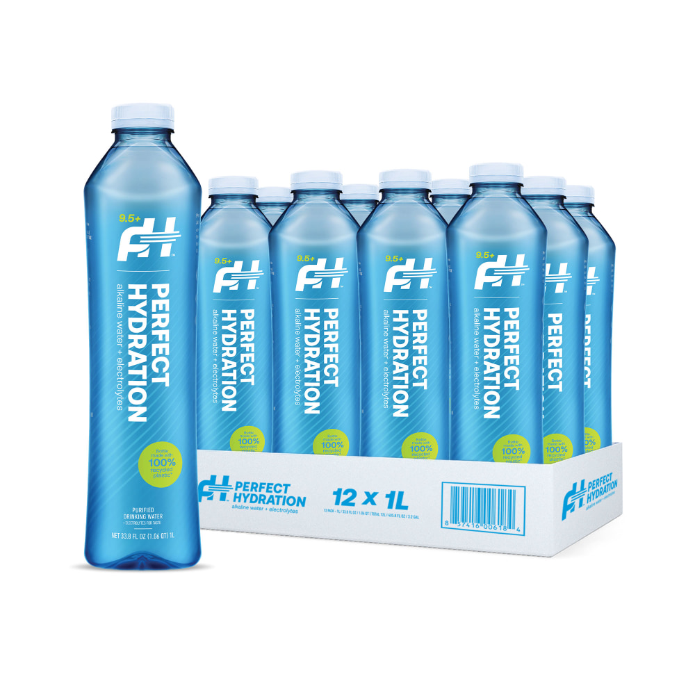 Perfect Hydration 9.5+ pH Alkaline Drinking Water, 1 Liter, Pack Of 12 Bottles MPN:90000