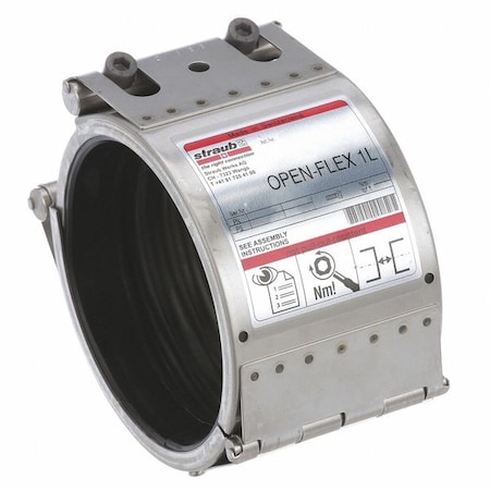 3 in 304 Stainless Steel Open Flex Coupling, Axial Movement, EPDM Gasket, 232 psi Max Pressure MPN:STR35351