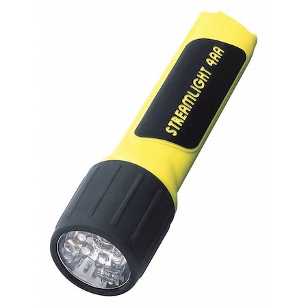 4AA ProPolymer LED Flashlight, Yellow Industrial Handheld, 67 lm MPN:68201