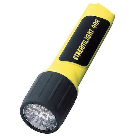 4AA ProPolymer LED Flashlight, Led Yellow Industrial Handheld Flashlight, 67 lm MPN:68202