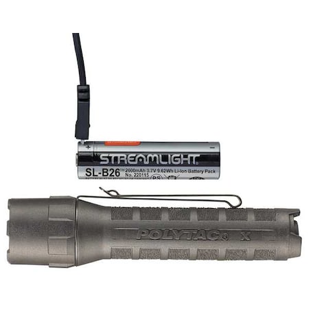 PolyTac X USB Flashlight, Black 600 lm MPN:88613