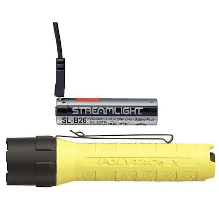 Tactical Flashlight, Nylon, Yellow, 600lm MPN:88614