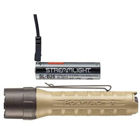 Tactical Flashlight, Nylon, Coyote, 600lm MPN:88615