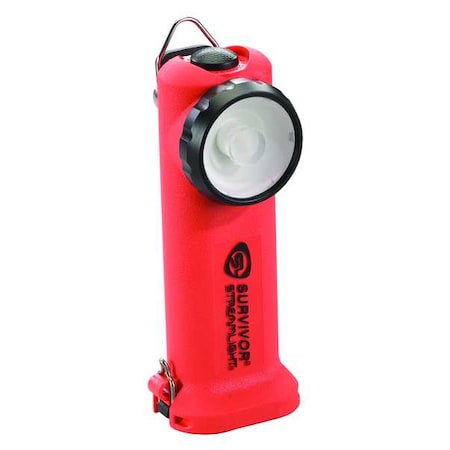 Survivor Right Angle Flashlight, Led Orange Industrial Handheld Flashlight, 175 lm MPN:90540