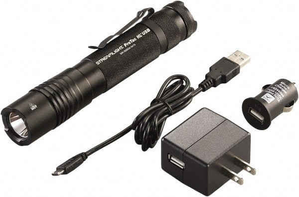 Handheld Flashlight: LED, 850 Lumens, 12 hr Max Run Time, Rechargeable Lithium-ion Battery (Included) MPN:88054