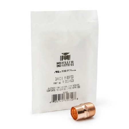 Straight, Copper, Cup1/2in, MNPT1/2in MPN:W 01131CB