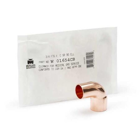 Elbow, Copper, Cup 1 in, FTG 1 in MPN:W 02344CB