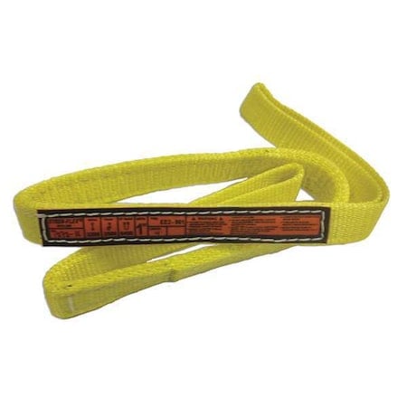Synthetic Web Sling, Type 3, 3 ft L, 1 in W, Nylon, Yellow MPN:EEF-1-901-03