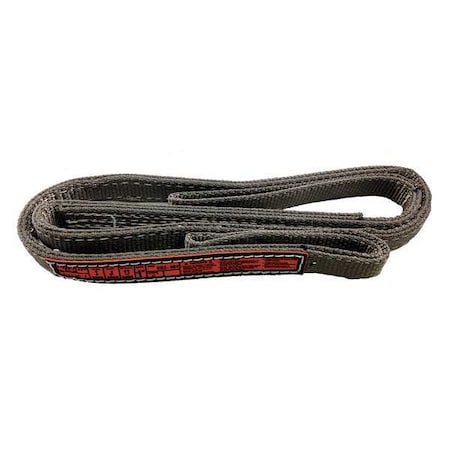 Synthetic Web Sling, Type 3, 18 ft L, 1 in W, Nylon, Gray MPN:EEF-1-901ME-18