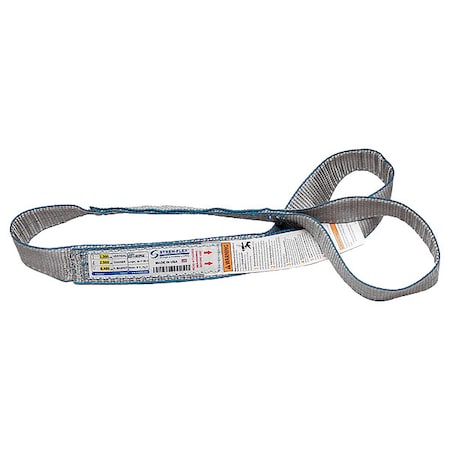 Web Sling, Flat Eye, 4 ft L, 3, 200 lb Cap. MPN:EEF-1-901PGE-04