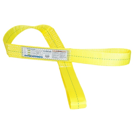 Web Sling, Flat Eye, 6 ft L, 6, 400 lb Cap. MPN:EEF-1-902PHV-06