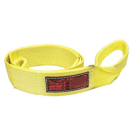 Synthetic Web Sling, Type 3, 8 ft L, 3 in W, Nylon, Yellow MPN:EEF-1-903-08