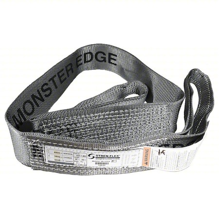 Web Sling, Flat Eye, 12 ft L, 9, 600 lb Cap. MPN:EEF-1-906ME-12