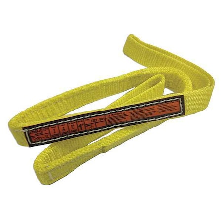 Synthetic Web Sling, Type 3, 15 ft L, 1 in W, Nylon, Yellow MPN:EEF-2-901-15