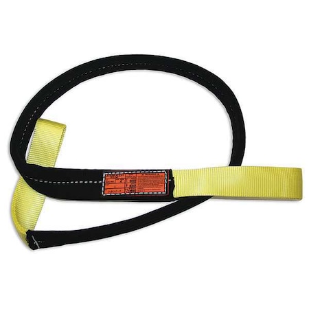 Synthetic Web Sling, Type 3, 10 ft L, 2 in W, Nylon, Yellow/Black MPN:EEF-2-902CB-10