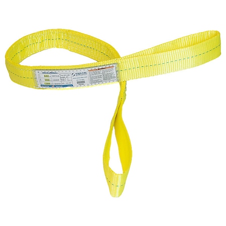 Web Sling, Flat Eye, 6 ft L, 12800 lb Cap. MPN:EEF-2-902PHV-06