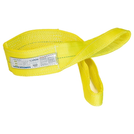 Web Sling, Flat Eye, 4 ft L, 17800 lb Cap. MPN:EEF-2-903PHV-04